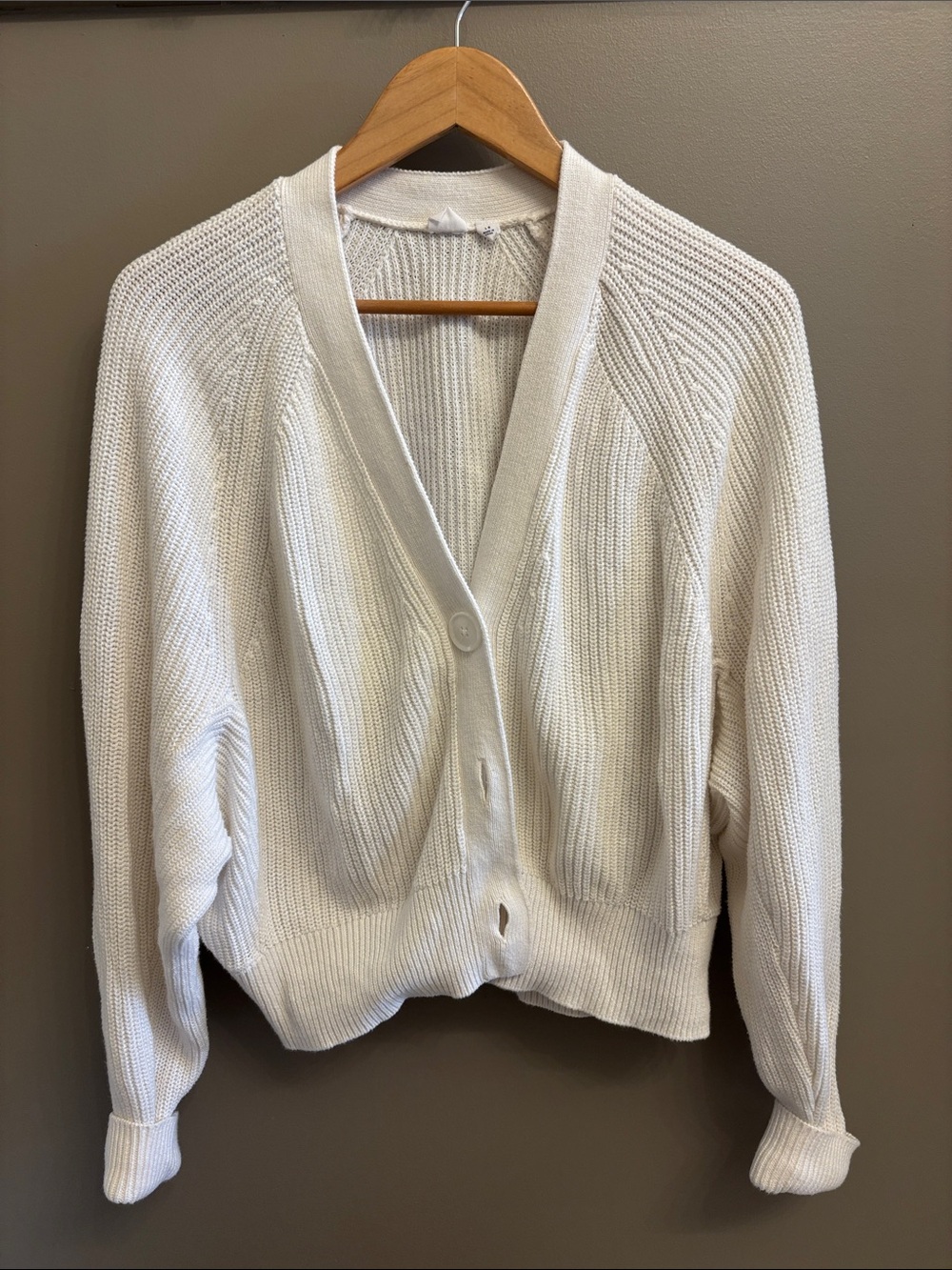 100% cotton v-neck cardigan from gap